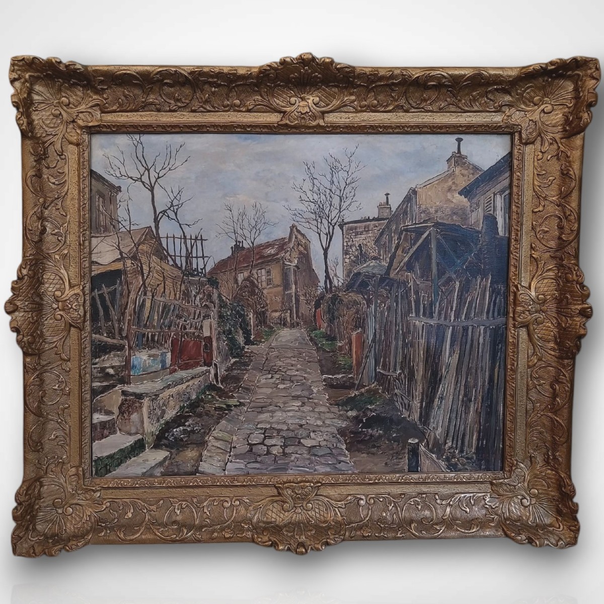 Marcel Leprin (1891-1933), huile sur toile, vue de Montmartre, XXe