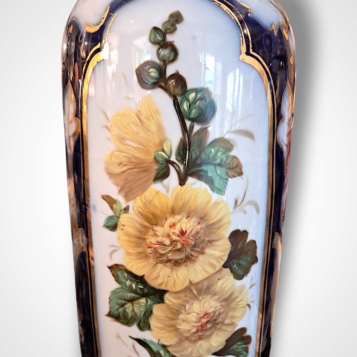 Pair Of Paris Porcelain Vases With Bronze Mounts, 19th Century-photo-6