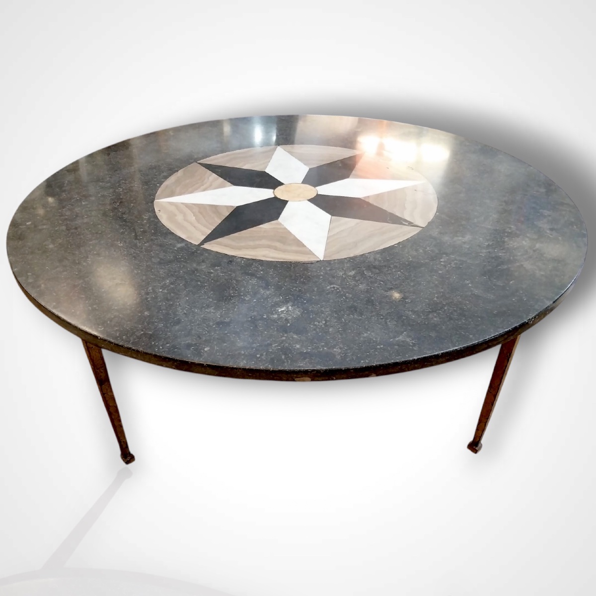 70s Round Coffee Table-photo-2