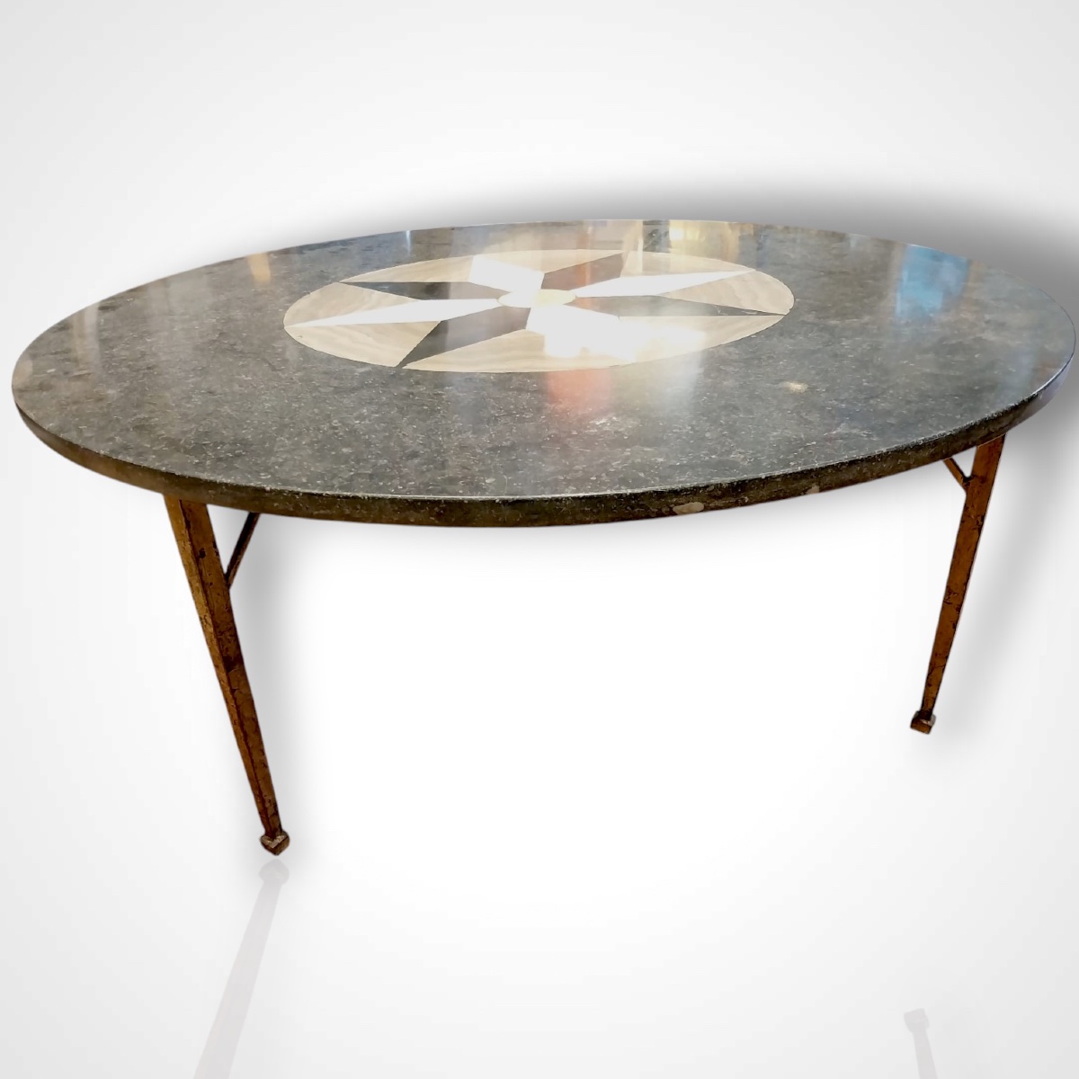 70s Round Coffee Table-photo-3