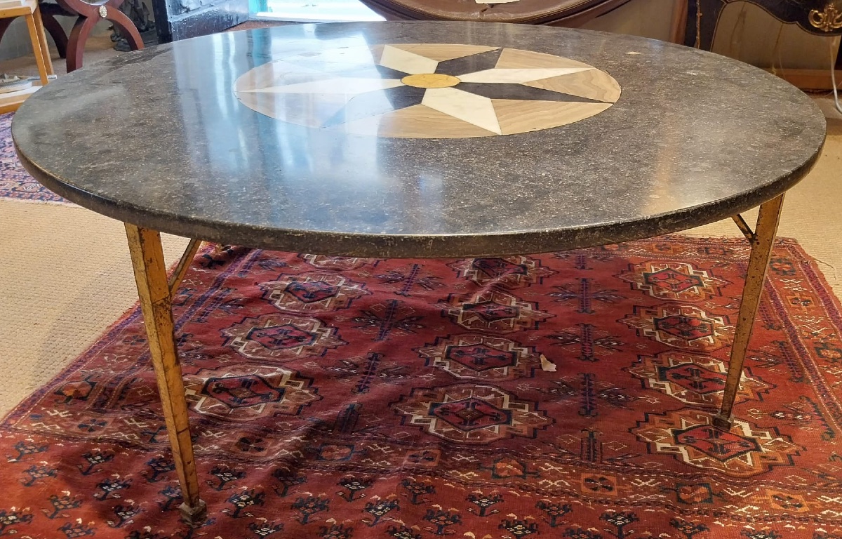 70s Round Coffee Table-photo-2