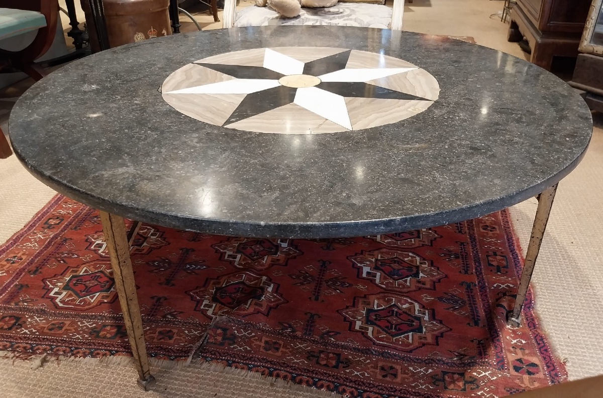 70s Round Coffee Table-photo-7
