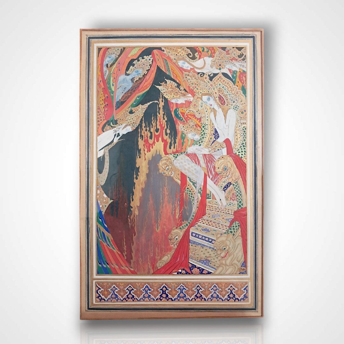 Paul Mak, Miniature, Gouache On Paper, 20th Century