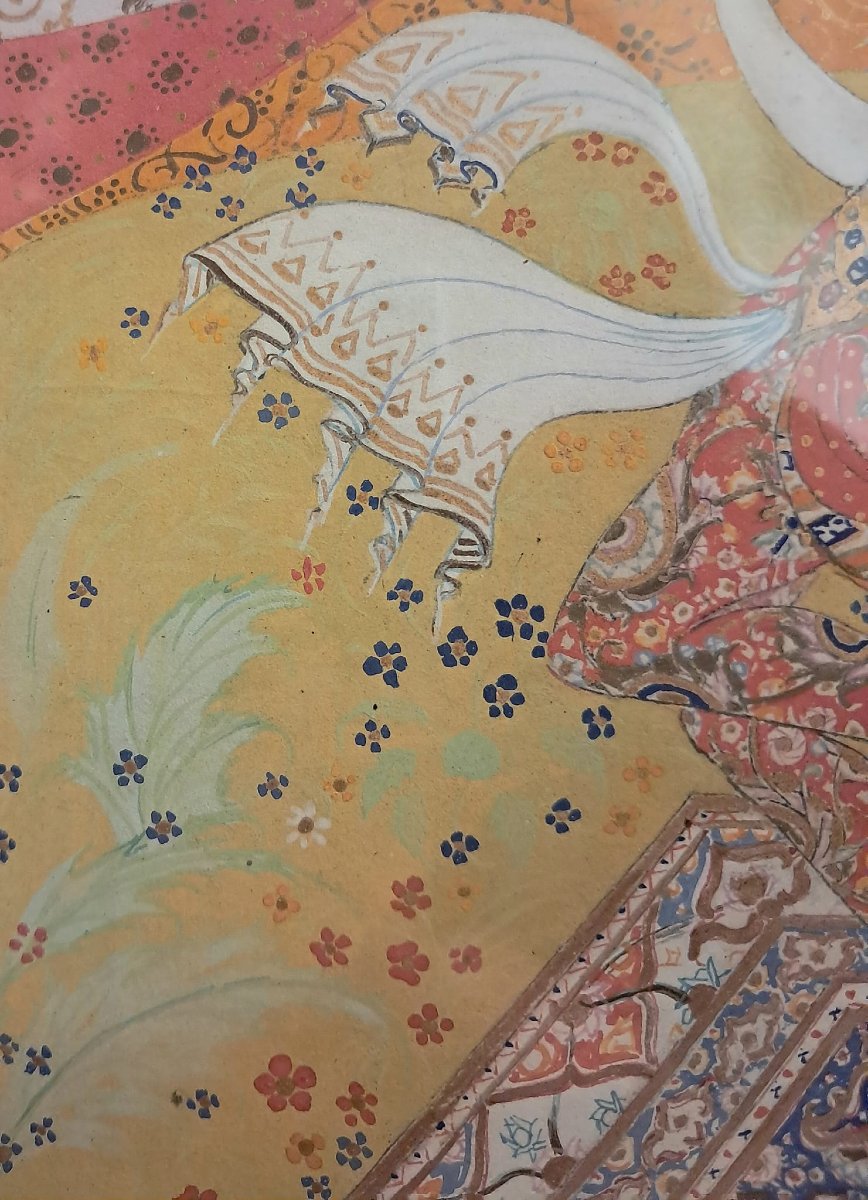 Paul Mak, Miniature, Gouache On Paper, 20th Century-photo-1
