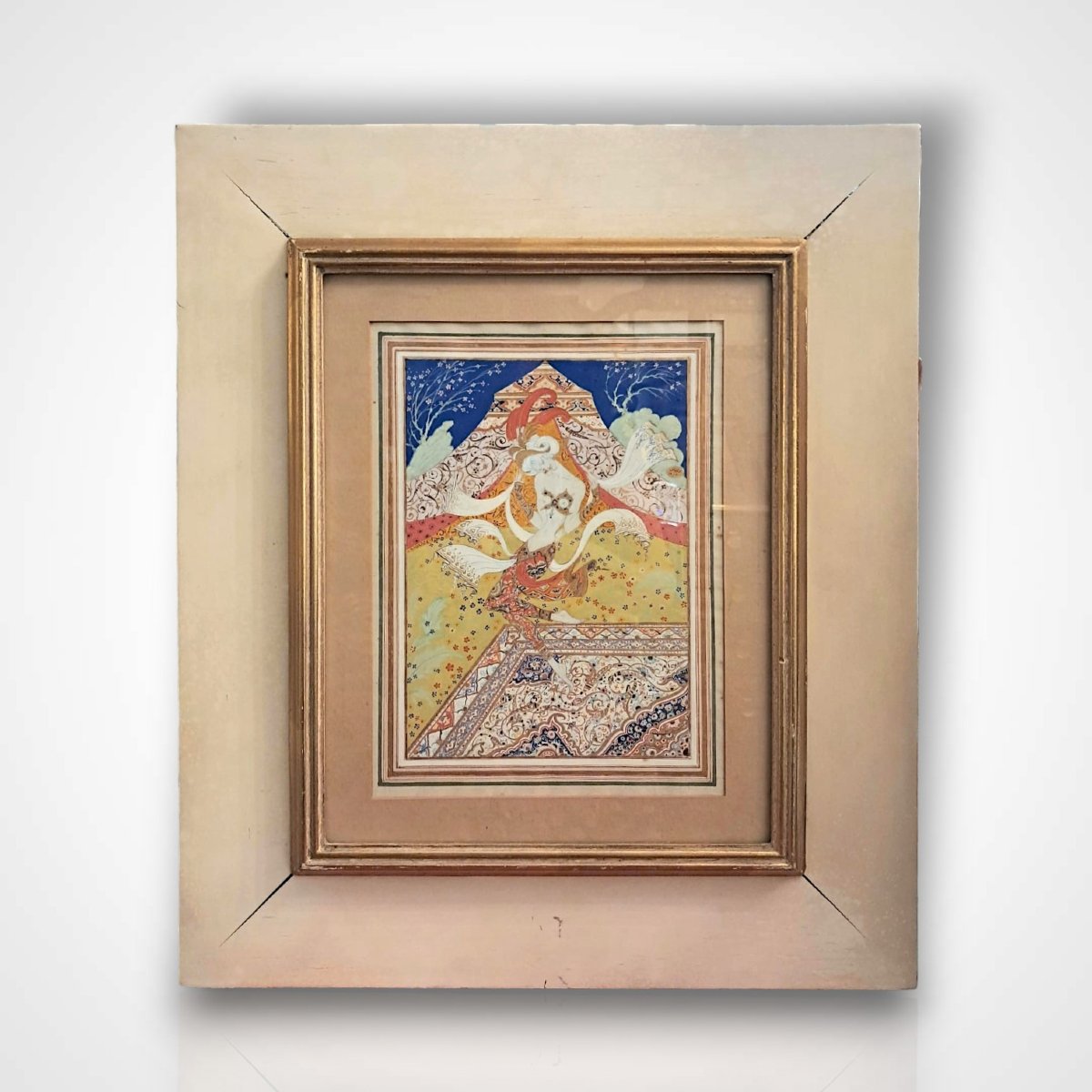 Paul Mak, Miniature, Gouache On Paper, 20th Century