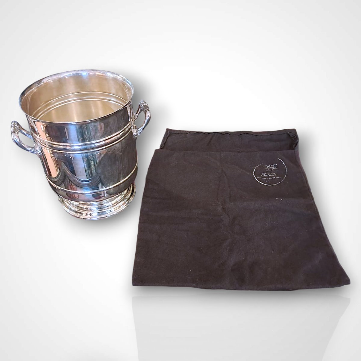 Christofle, Silver-plated Champagne Bucket, Sully Model, 20th Century-photo-2