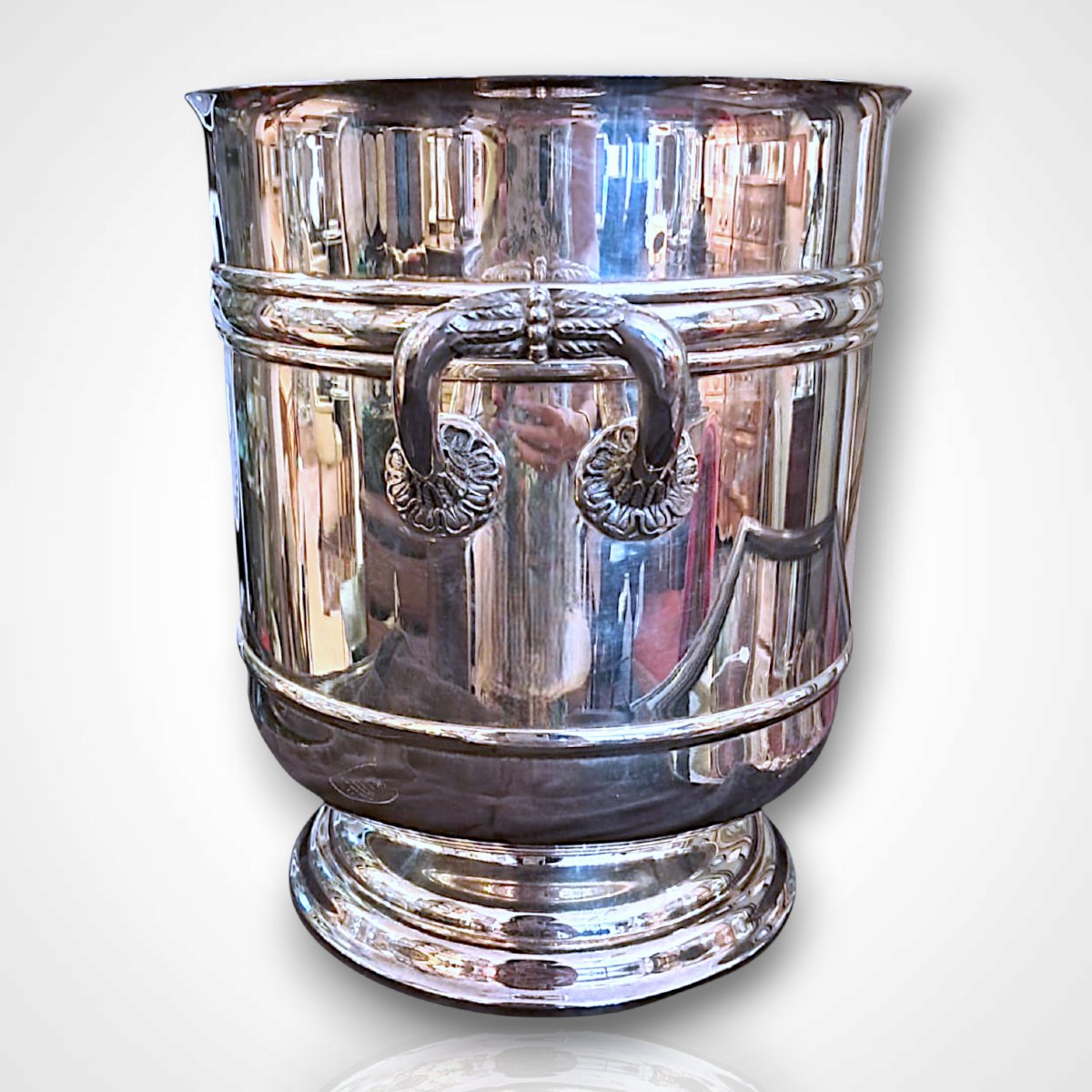 Christofle, Silver-plated Champagne Bucket, Sully Model, 20th Century-photo-4