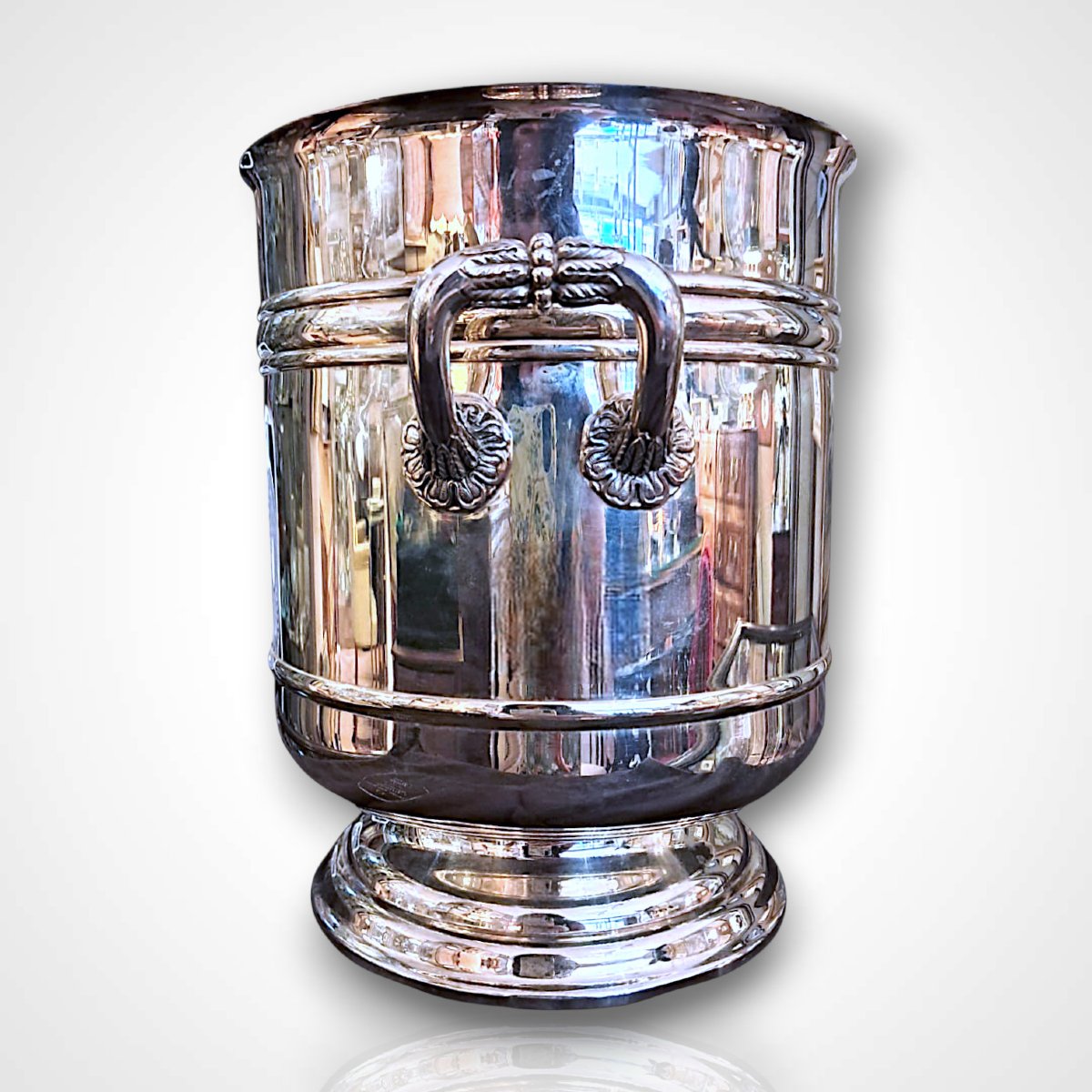 Christofle, Silver-plated Champagne Bucket, Sully Model, 20th Century-photo-1