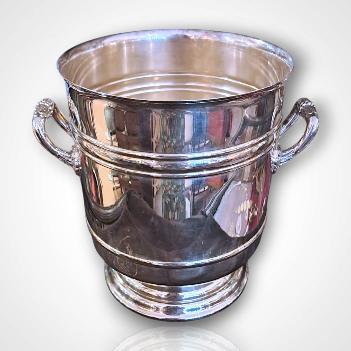 Christofle, Silver-plated Champagne Bucket, Sully Model, 20th Century
