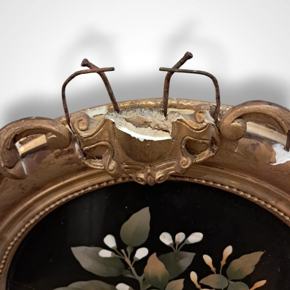 Tondo Hardstone Marquetry, Florence, Italy, 19th Century-photo-3