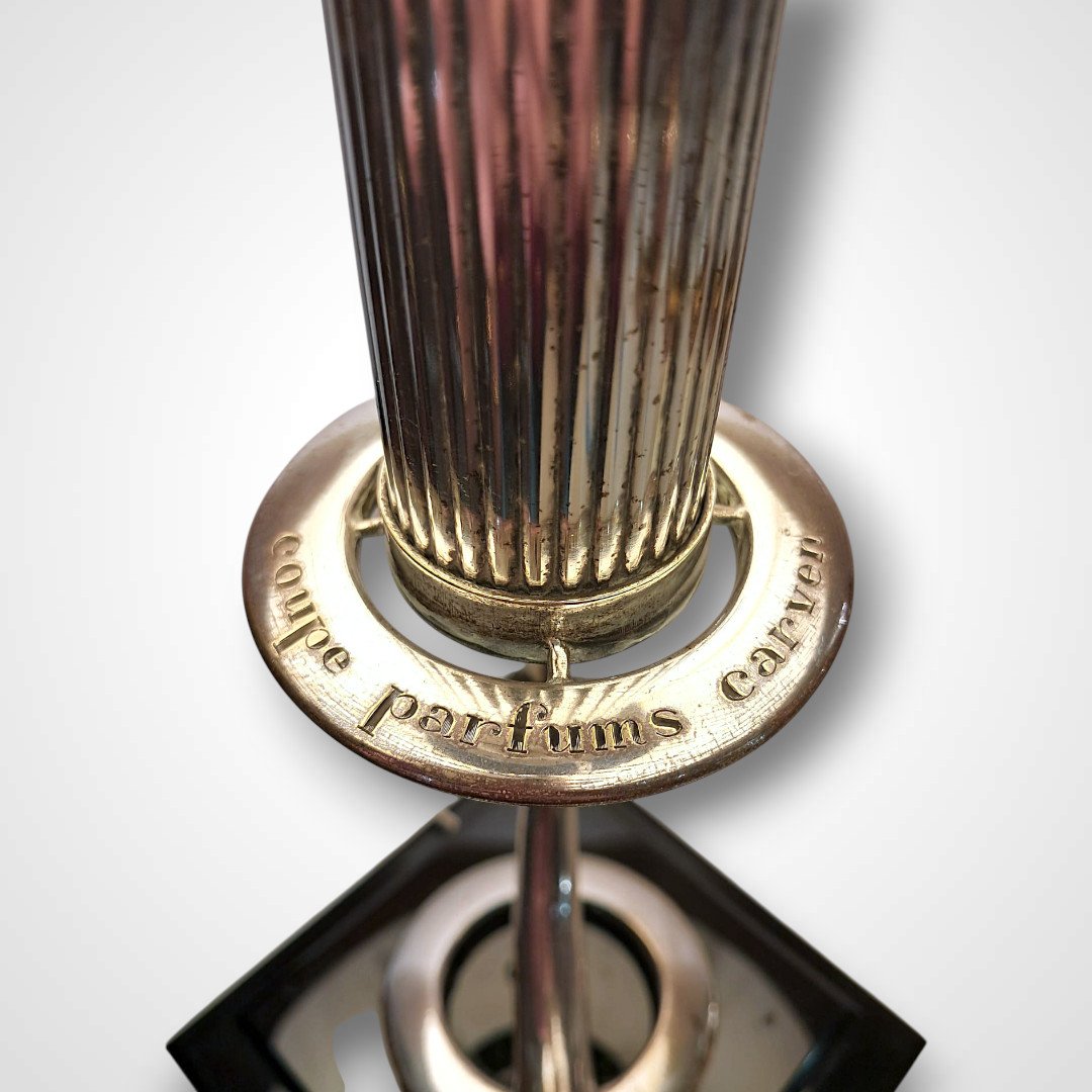 Mellerio pour Carven, lampe en m&eacute;tal argent&eacute;, ann&eacute;es 60-photo-2