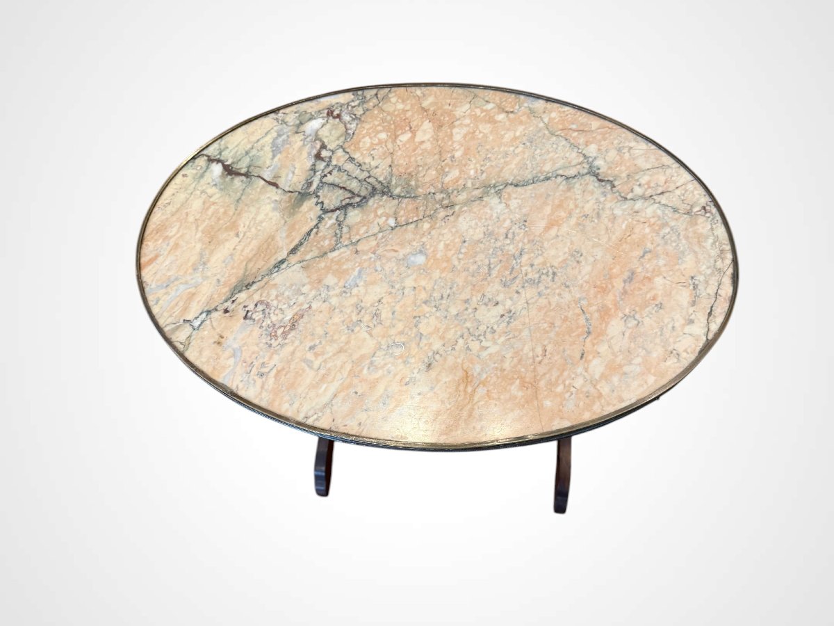 Pedestal Table, Marble, 20th Century-photo-2