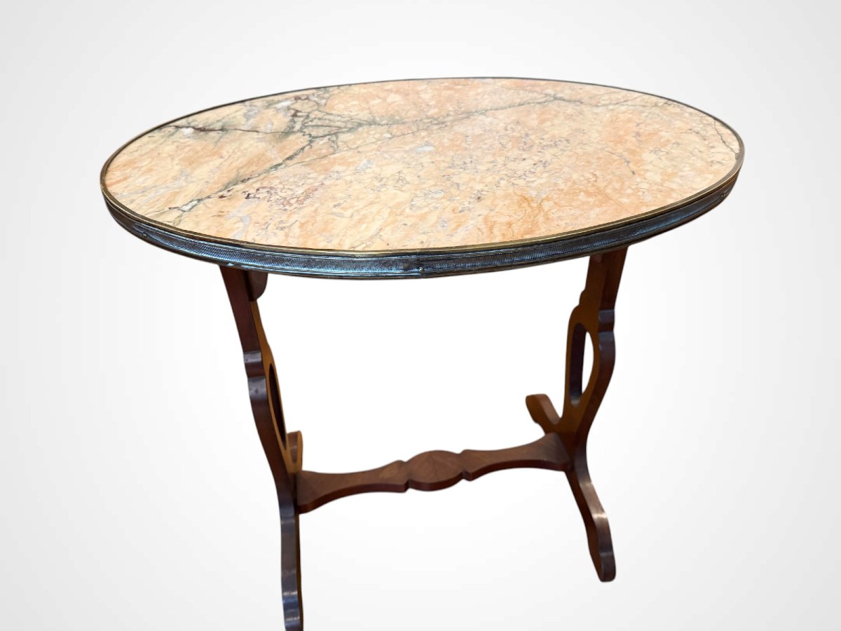 Pedestal Table, Marble, 20th Century