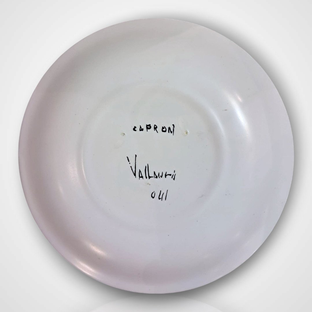 Roger Capron, Decorative Ceramic Plate, 20th Century-photo-2