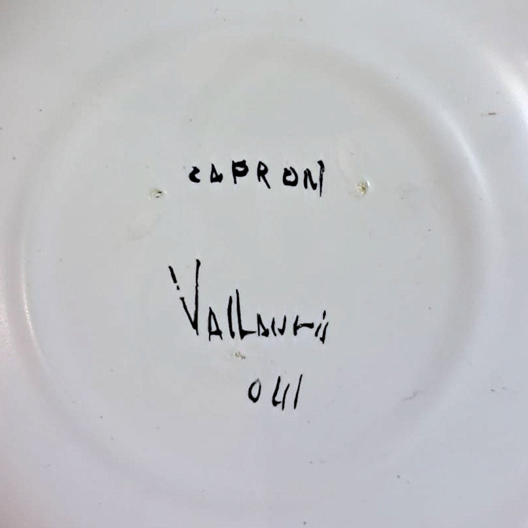 Roger Capron, Decorative Ceramic Plate, 20th Century-photo-1