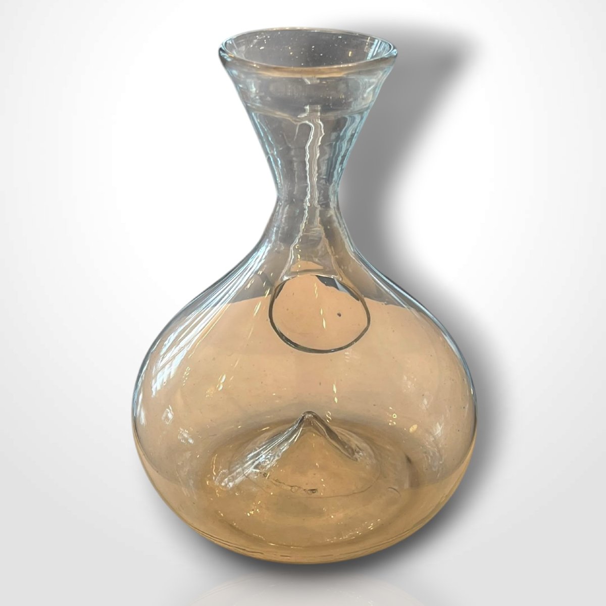 White Glass Porron Used For Drinking “à La Régalade,” 18th Century -photo-1