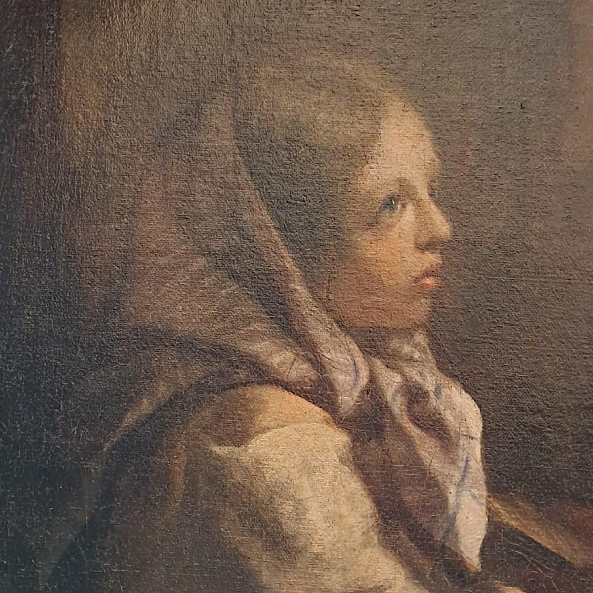 Ecole française, jeune musicienne, XIXe-photo-3