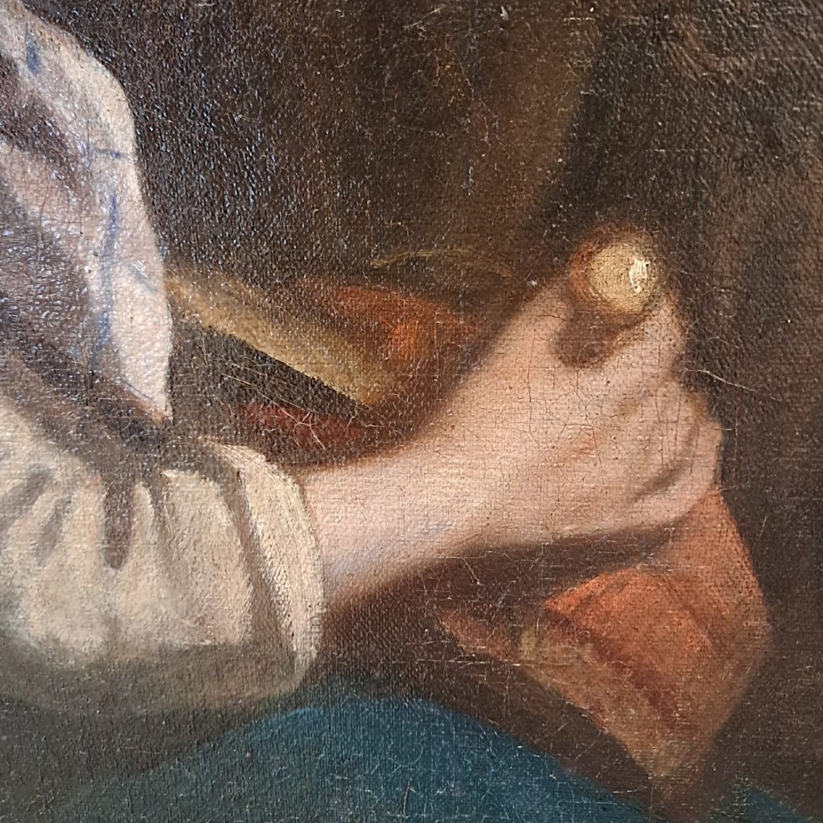 Ecole française, jeune musicienne, XIXe-photo-4
