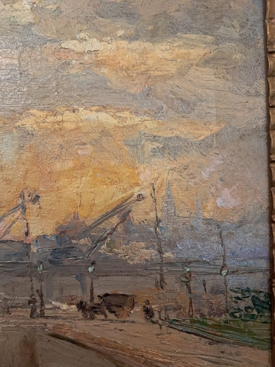 Léon Goffart, vue d’un port, fin XIXe-début XXe-photo-2