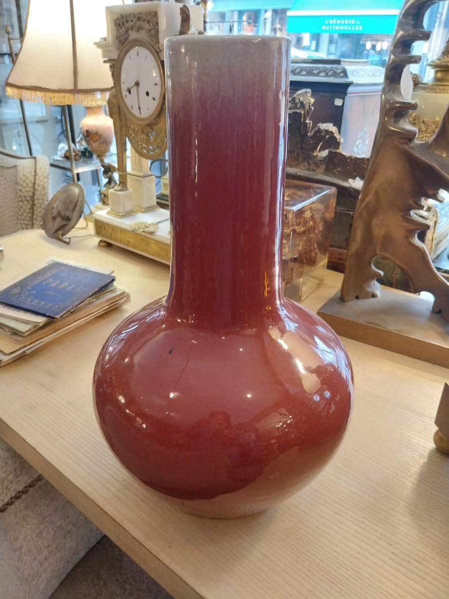 Oxblood Vase, 20th Century-photo-3