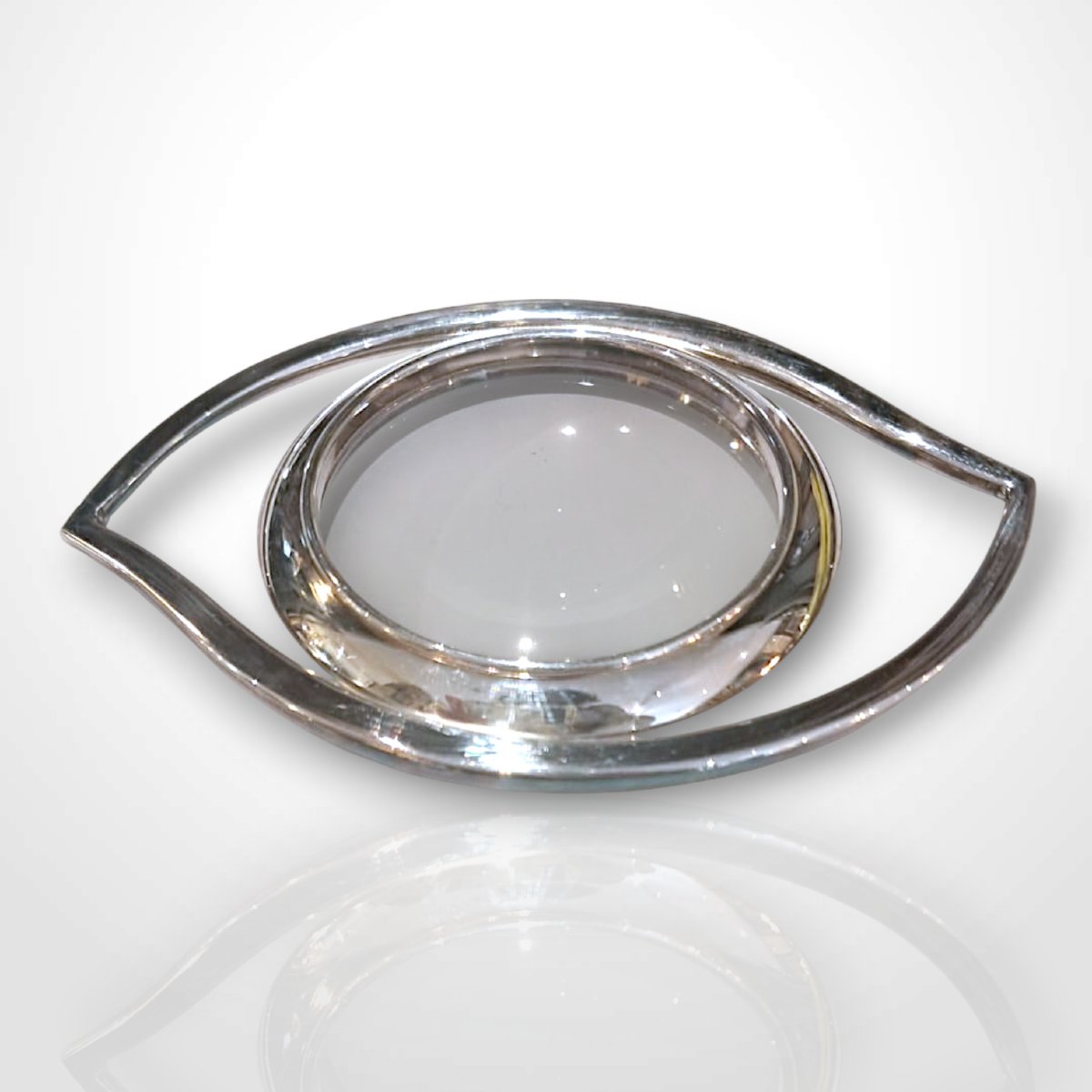 Loupe oeil d’Horus, Hermès, métal argenté, XXe-photo-4