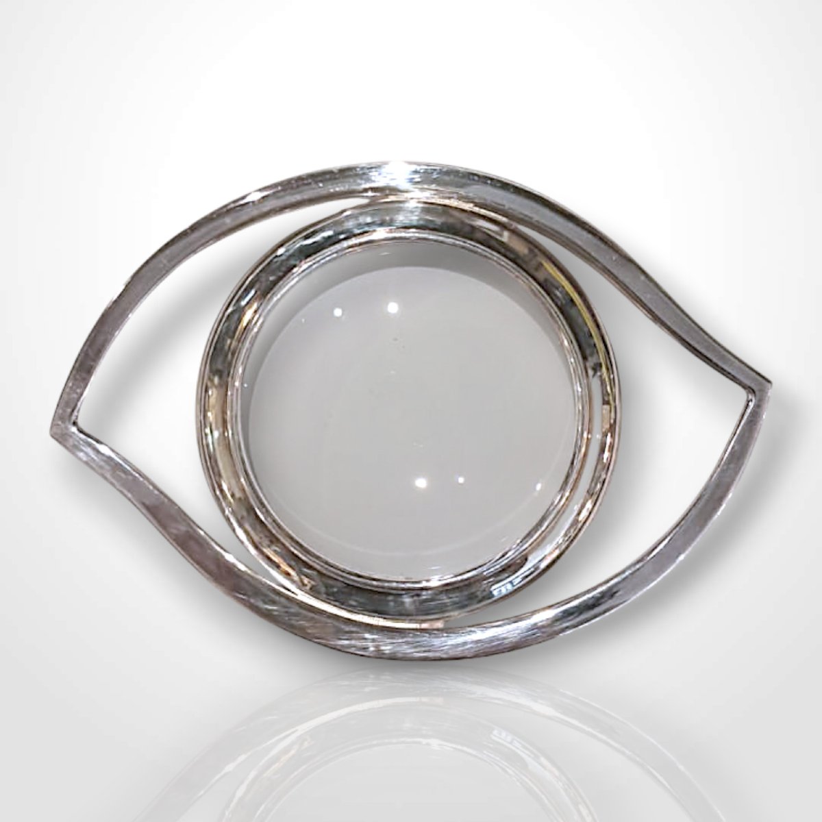 Loupe oeil d’Horus, Hermès, métal argenté, XXe