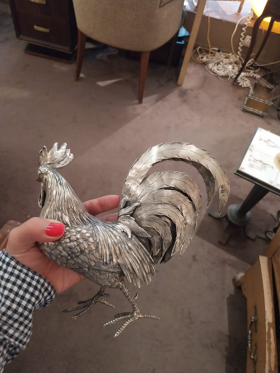 Coq en argent massif, Allemagne, XXe-photo-5