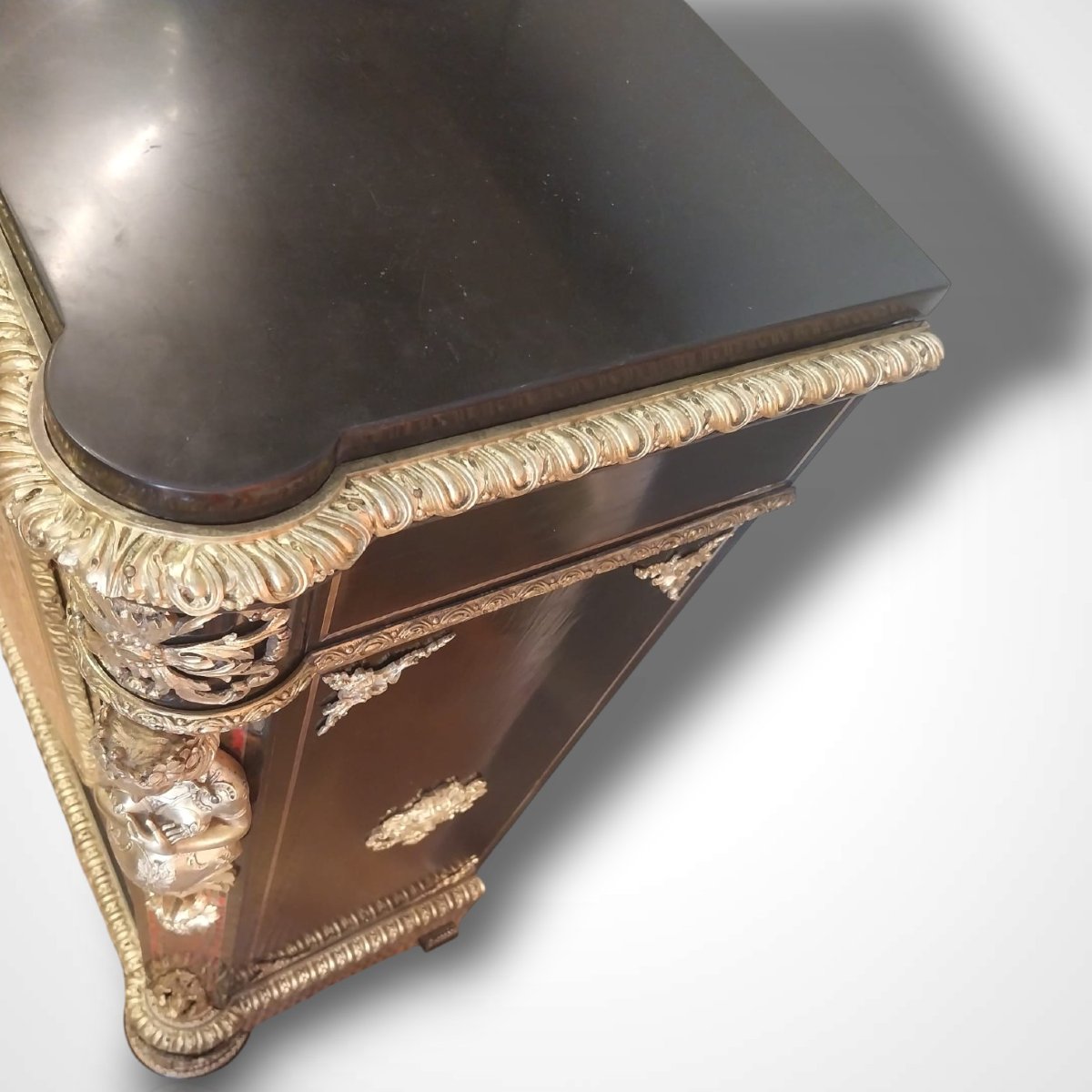Meuble d’appui de style Boulle, XIXe-photo-4