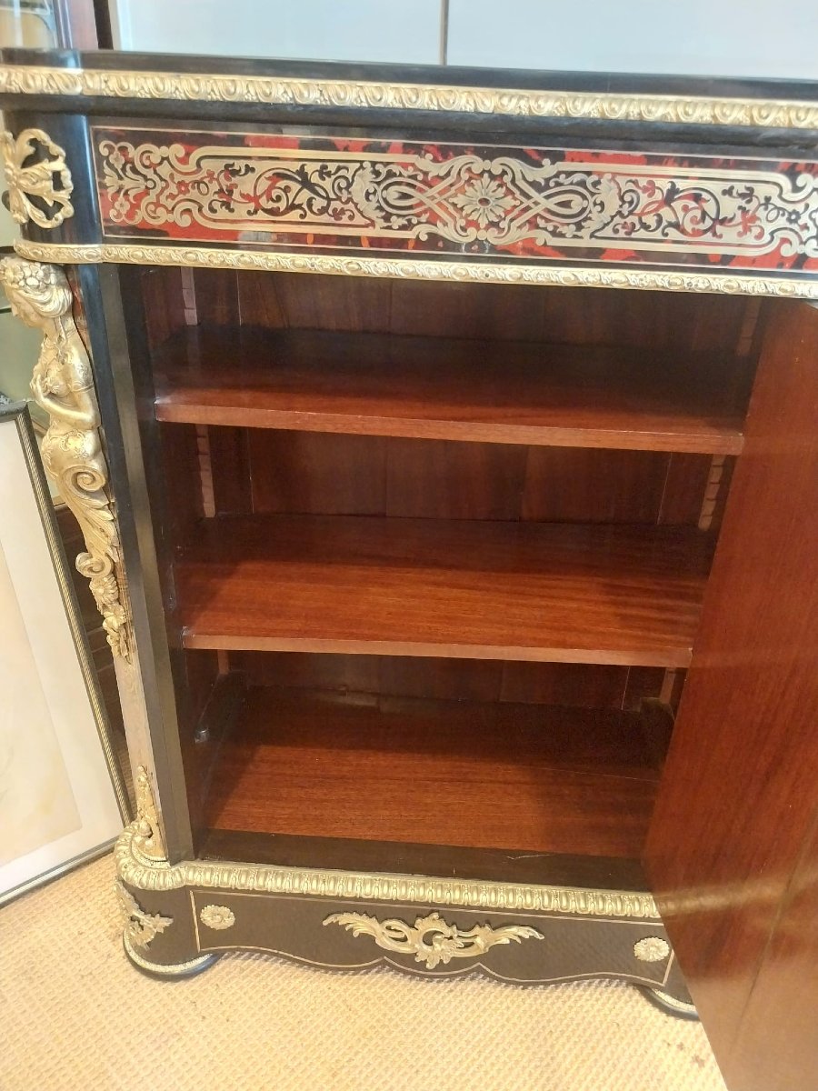 Meuble d’appui de style Boulle, XIXe-photo-5