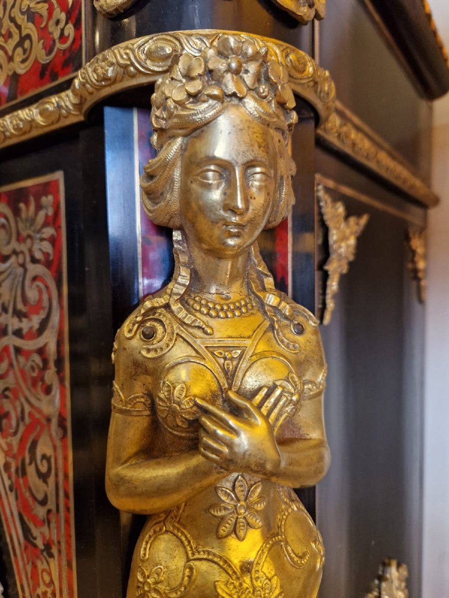 Meuble d’appui de style Boulle, XIXe-photo-7
