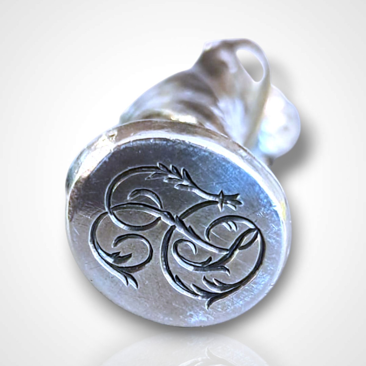 Cachet en argent, fin XIXe-début XXe-photo-3