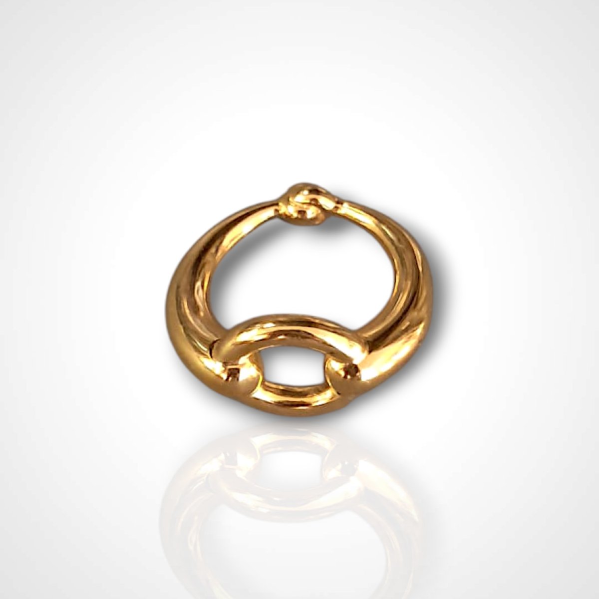 Hermès, Gold-plated Metal Scarf Ring, 20th Century-photo-2