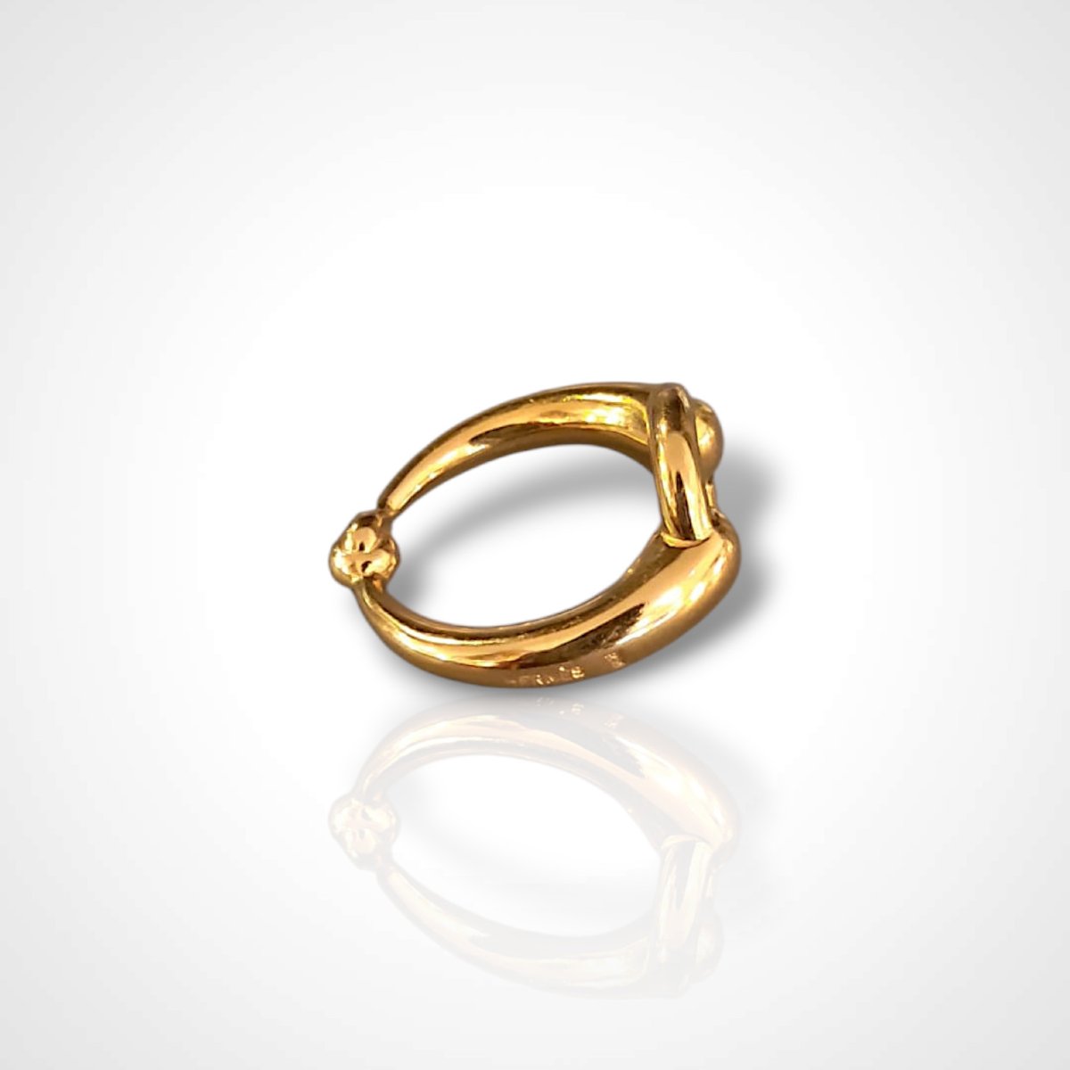 Hermès, Gold-plated Metal Scarf Ring, 20th Century-photo-4