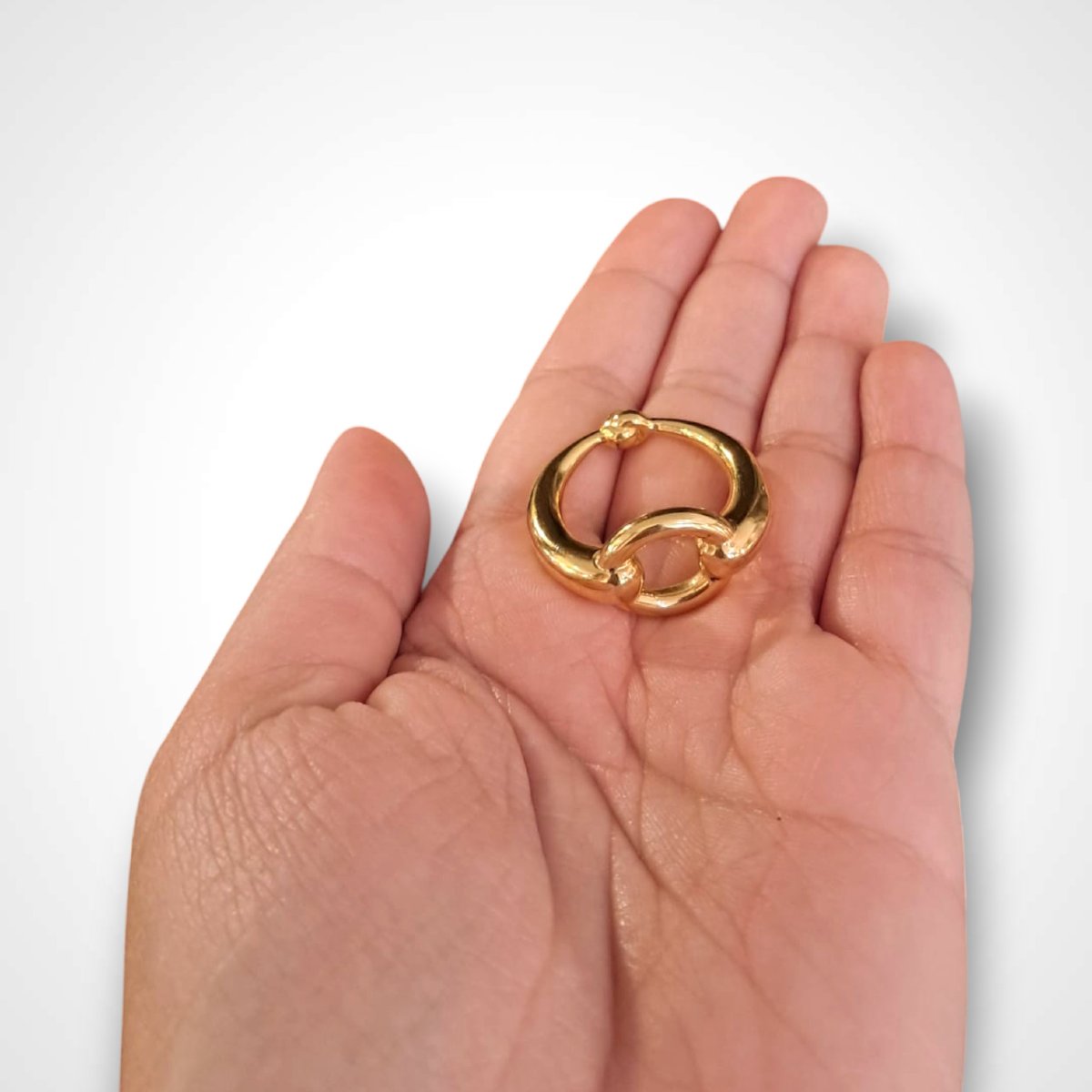 Hermès, Gold-plated Metal Scarf Ring, 20th Century-photo-1