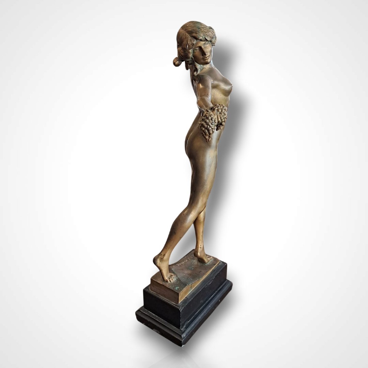 Rudolf Marcuse, bacchante, bronze, début XXe-photo-4