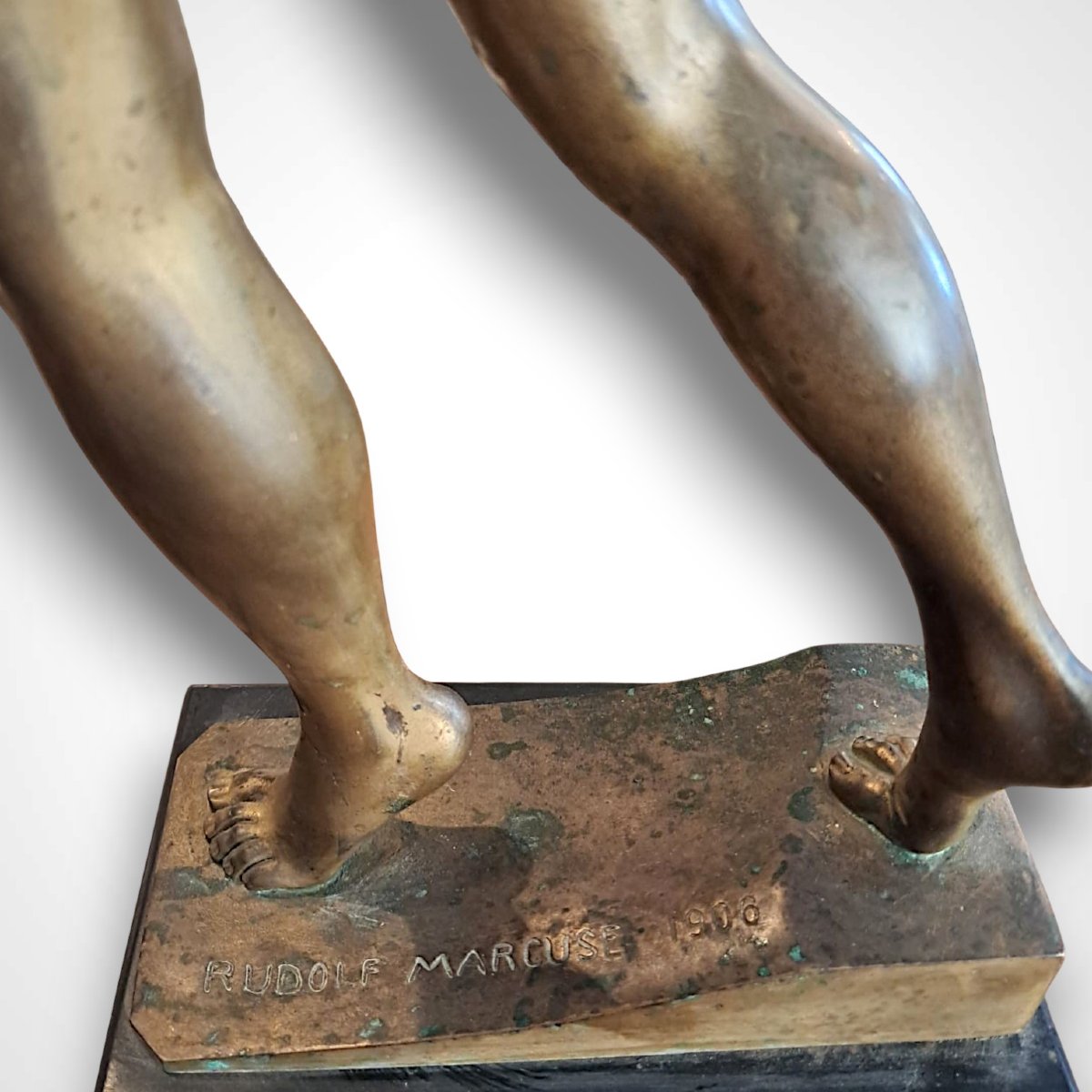 Rudolf Marcuse, bacchante, bronze, début XXe-photo-4