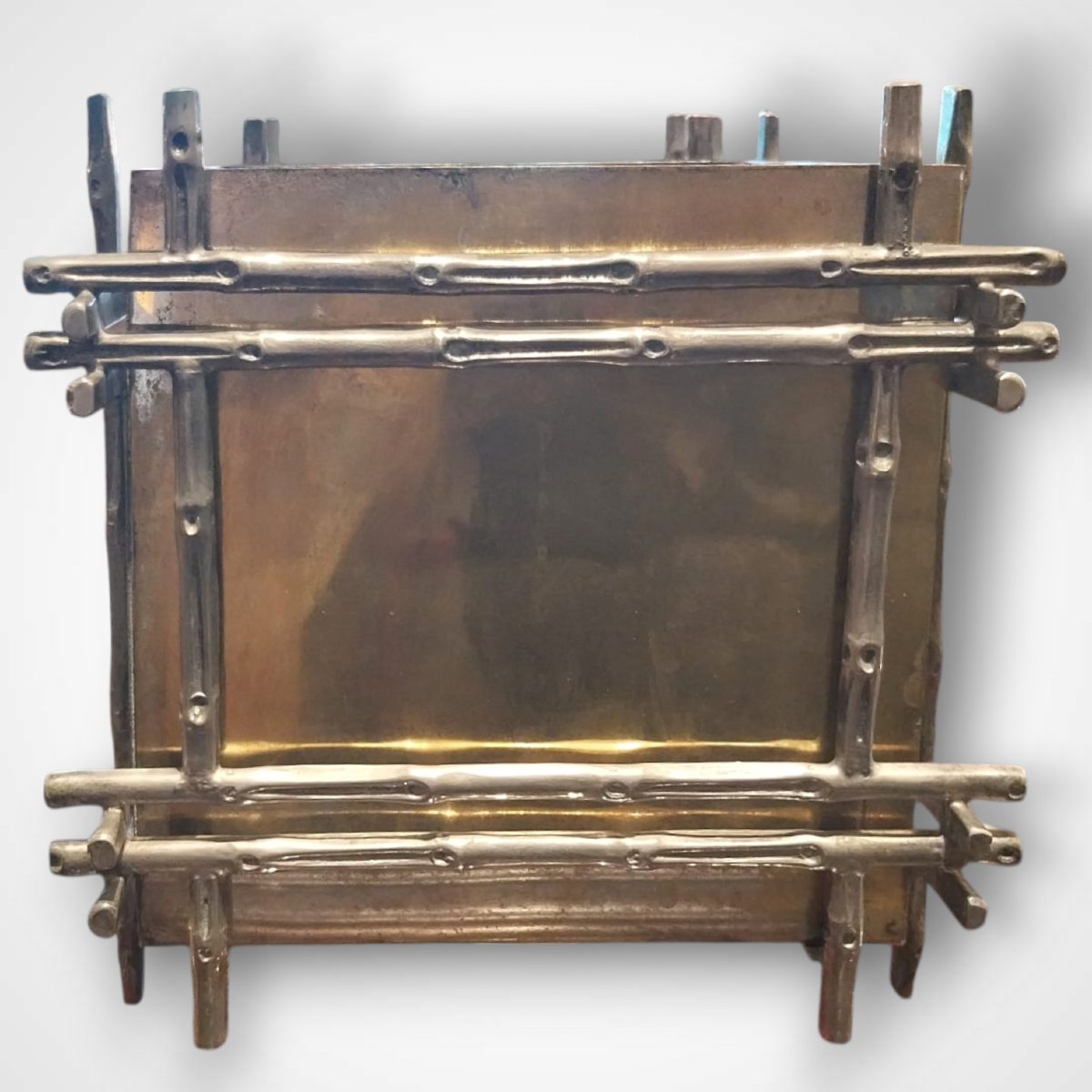 Pair Of Silver-plated Metal Planters, Circa 1960–1970-photo-4