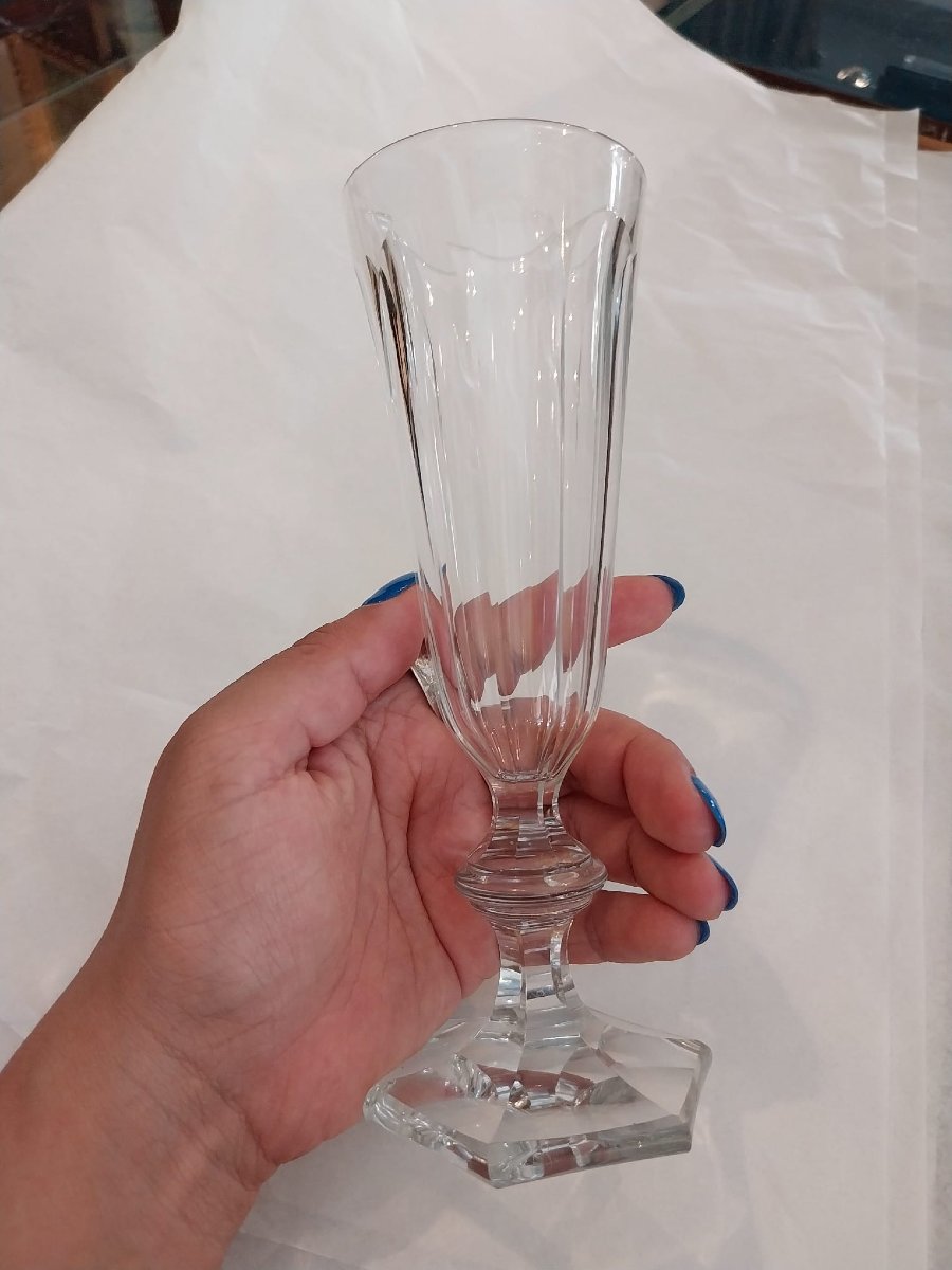 Baccarat, Set Of Harcourt-style Flutes, 20th Century.-photo-1