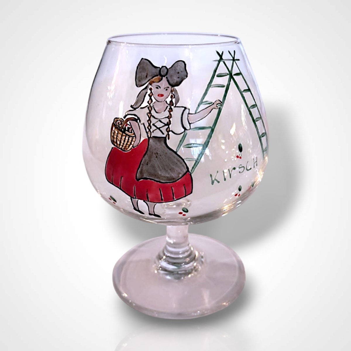 Delvaux Paris, verres à liqueur peints, 1ère moitié du XXe-photo-2