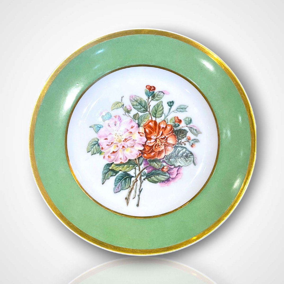 Ensemble d’assiettes en porcelaine de Paris, XIXe-photo-4