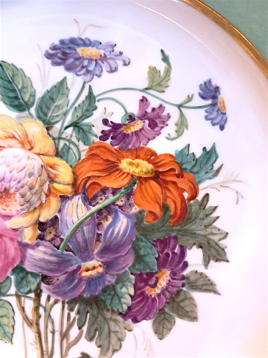 Ensemble d’assiettes en porcelaine de Paris, XIXe-photo-8