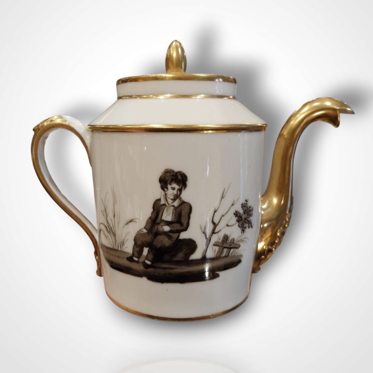 Parisian Porcelain Coffee Set, 19th Century-photo-2