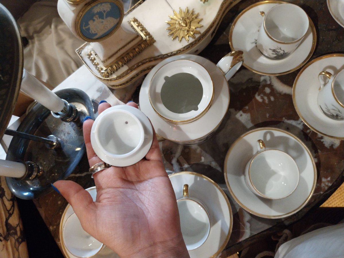 Parisian Porcelain Coffee Set, 19th Century-photo-4