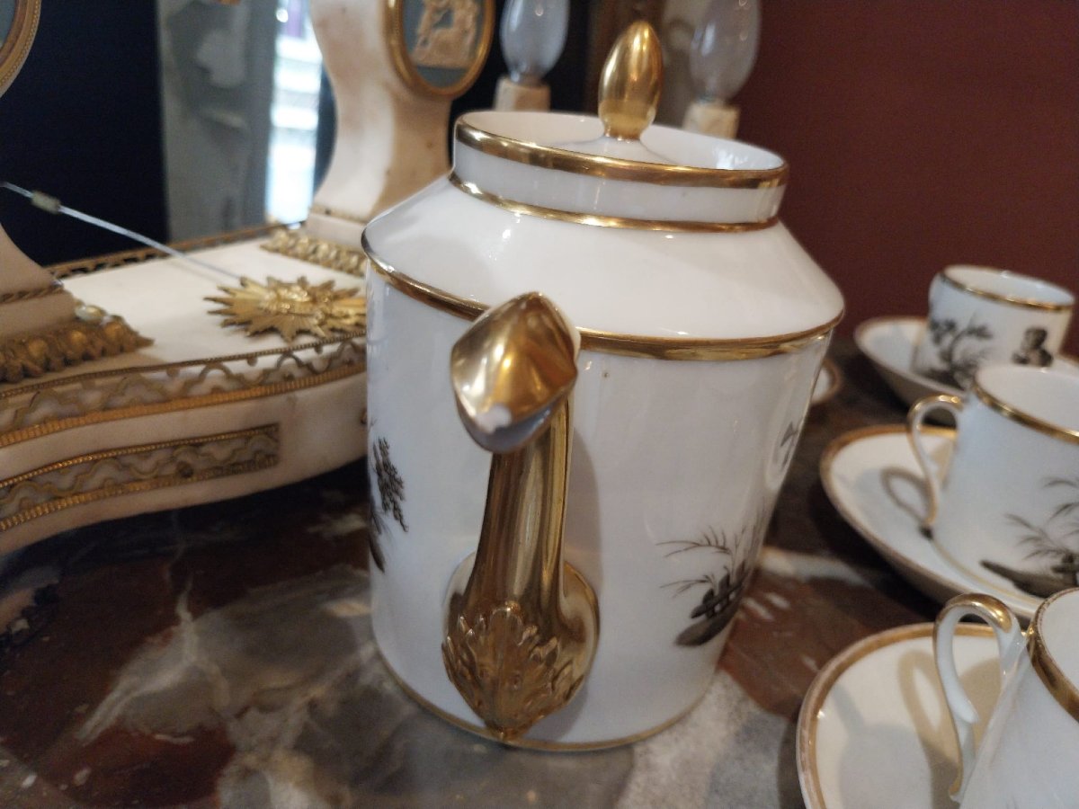 Parisian Porcelain Coffee Set, 19th Century-photo-5