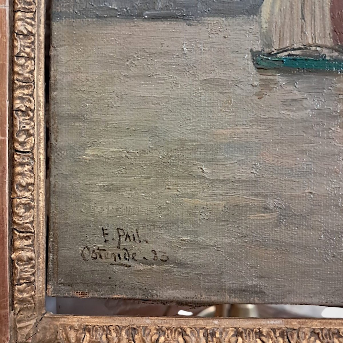 Edouard Pail, vue d’Ostende, huile sur toile, 1883-photo-3