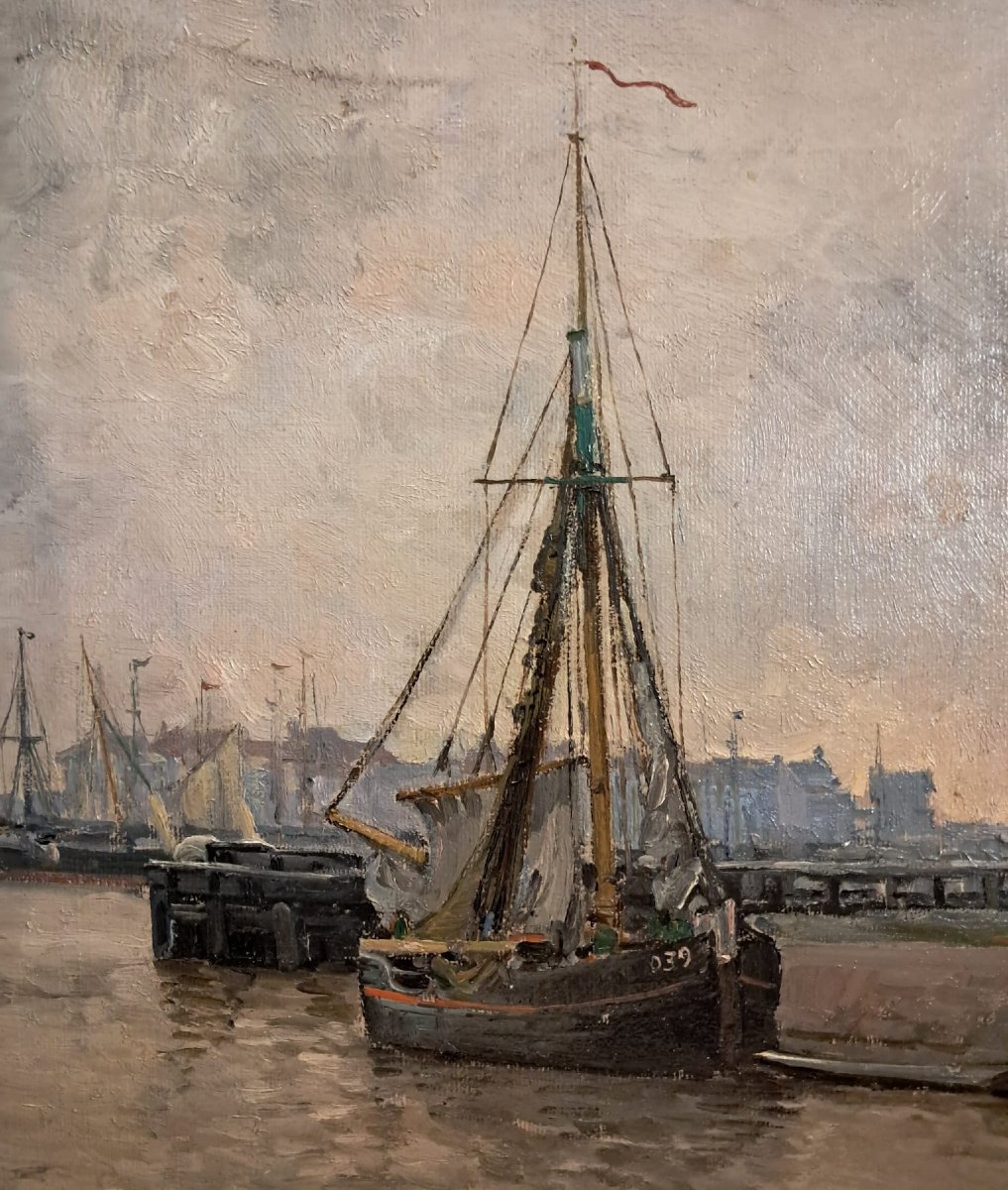 Edouard Pail, vue d’Ostende, huile sur toile, 1883-photo-4