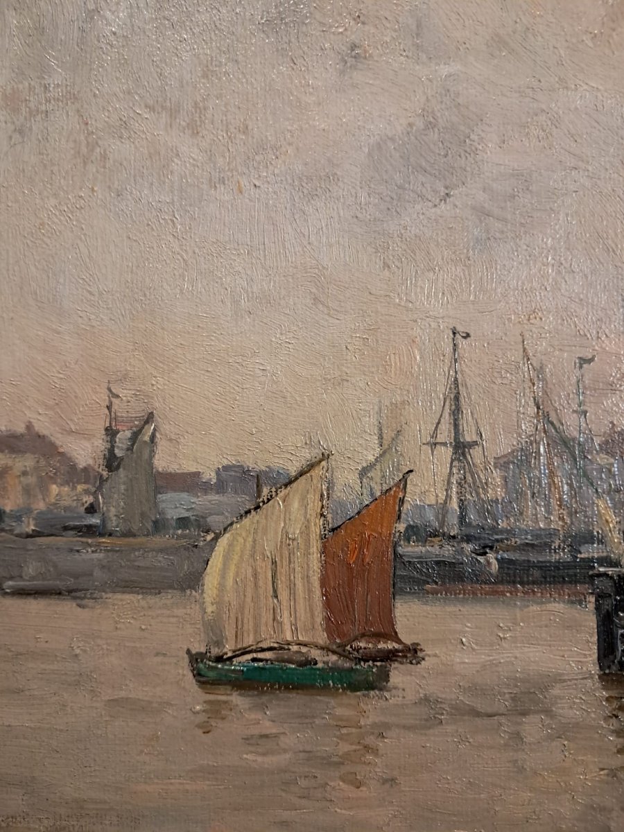 Edouard Pail, vue d’Ostende, huile sur toile, 1883-photo-1