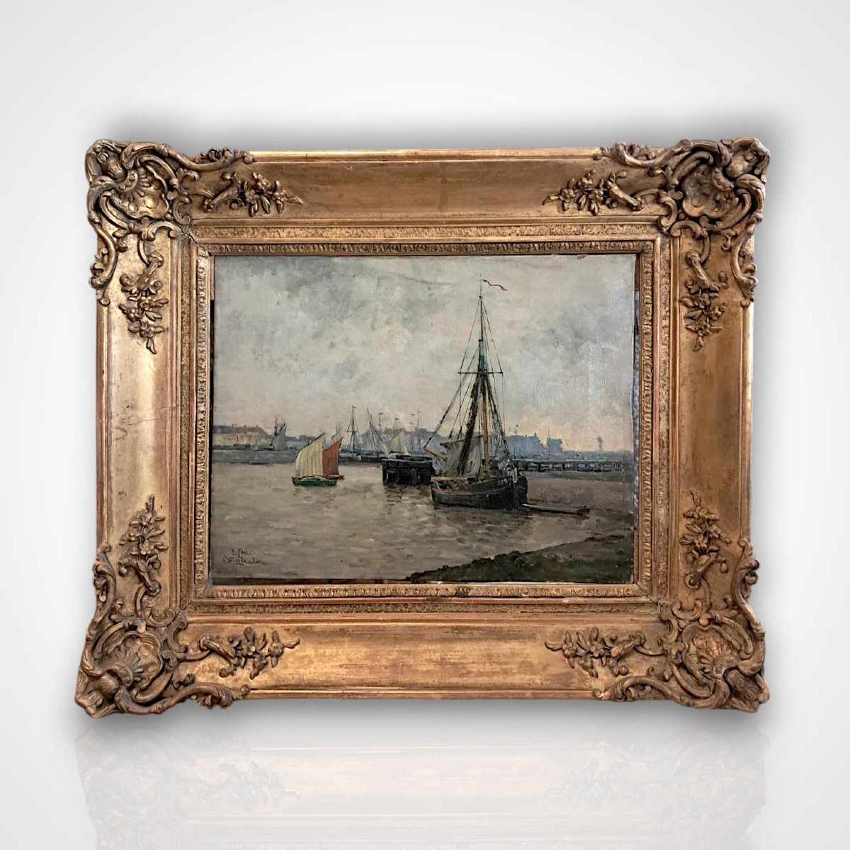Edouard Pail, vue d’Ostende, huile sur toile, 1883