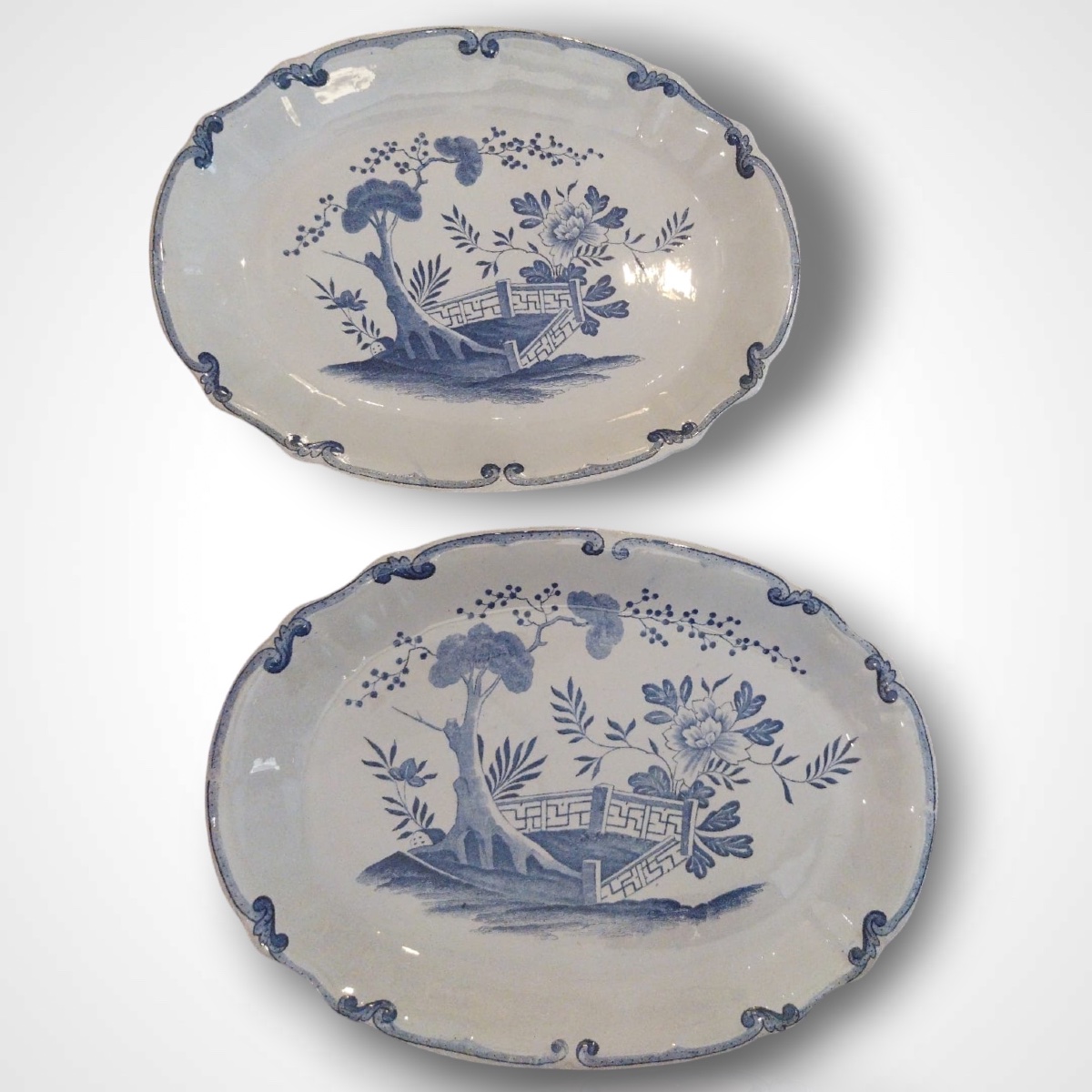 Creil And Montereau, Earthenware Set, Iron-glazed, “dutch” Style, 19th Century-photo-4
