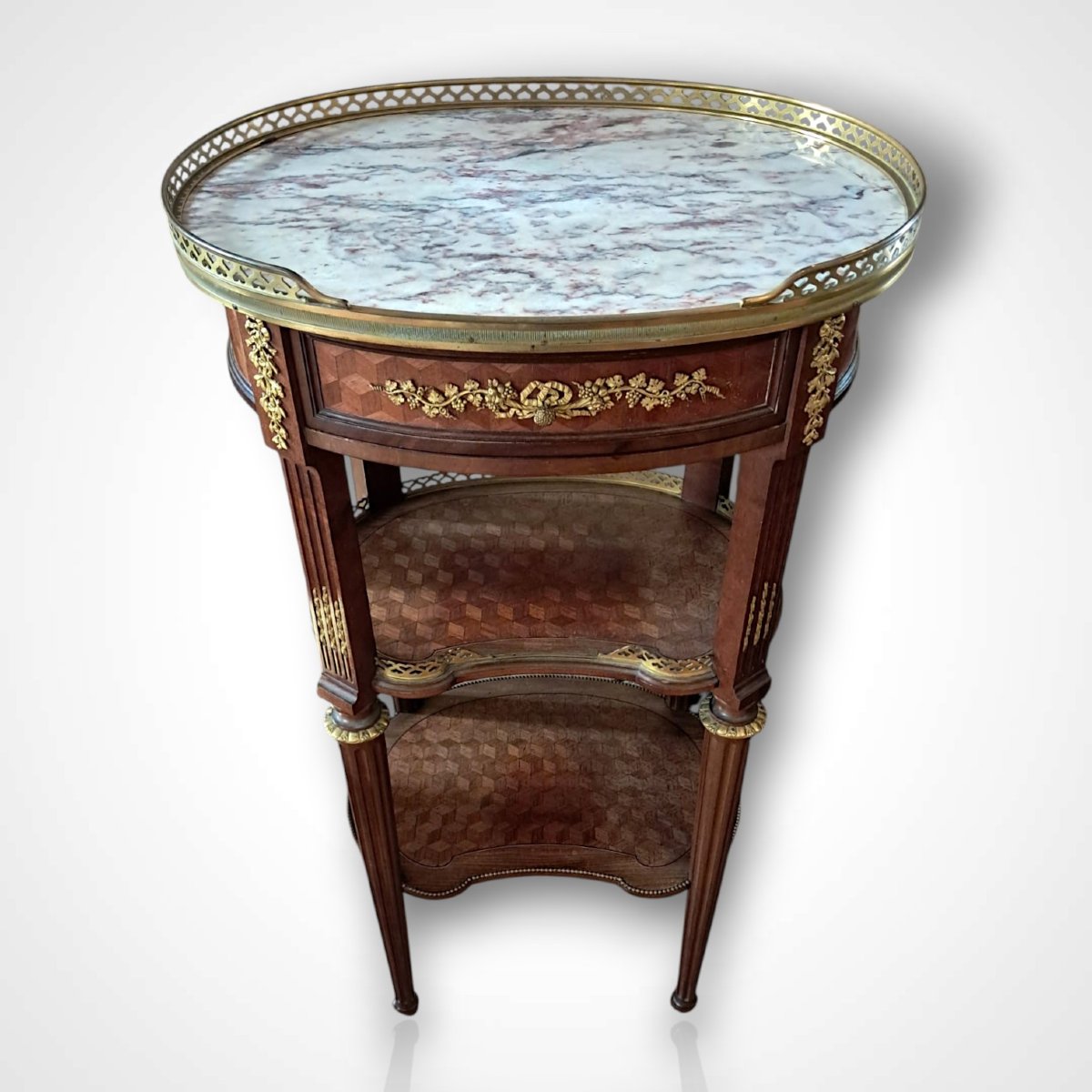 Louis XVI-style Gueridon Table, Early 20th Century-photo-2